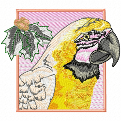 Parrots Embroidery Design 3 Parrots Embroidery Design 3